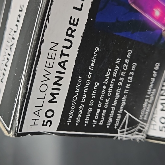 NEW Purple Party Lights String Lights Halloween Dorm Decoration Bundle (4) - Picture 6 of 9